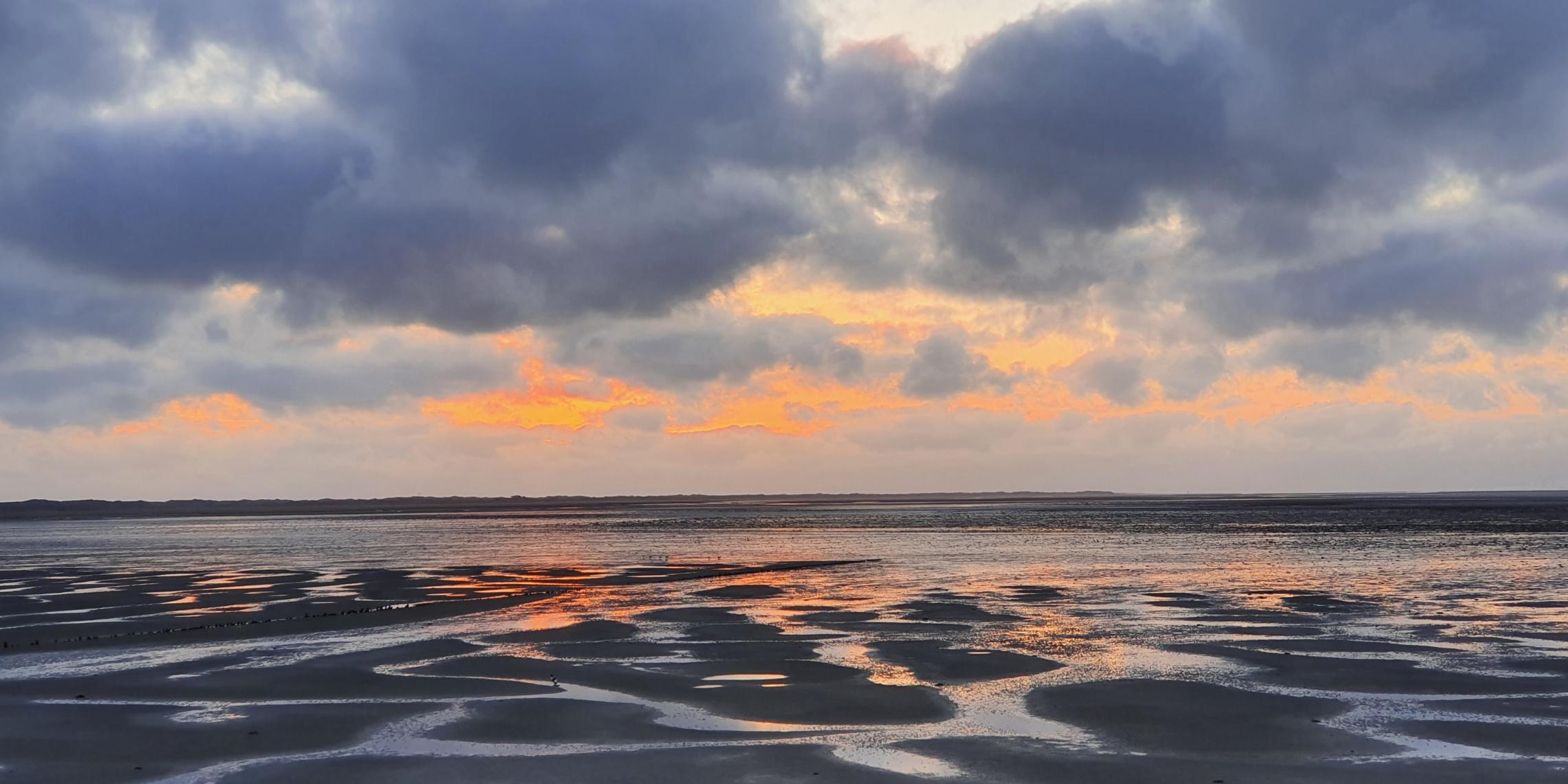 Sonnenaufgang über dem Wattenmeer