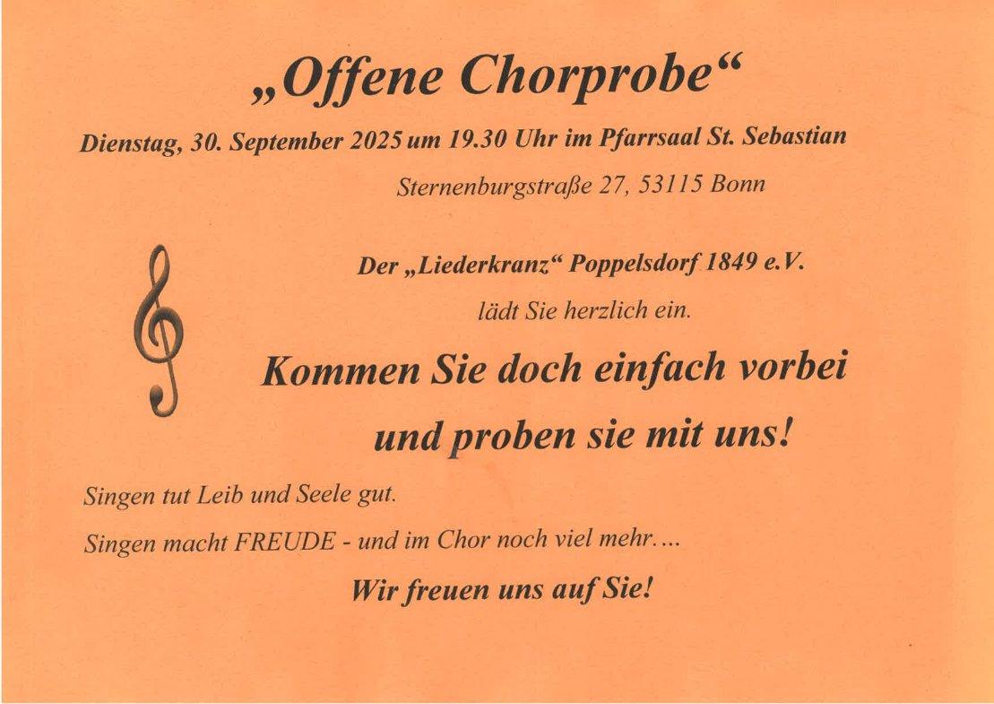 Offene Chorprobe
